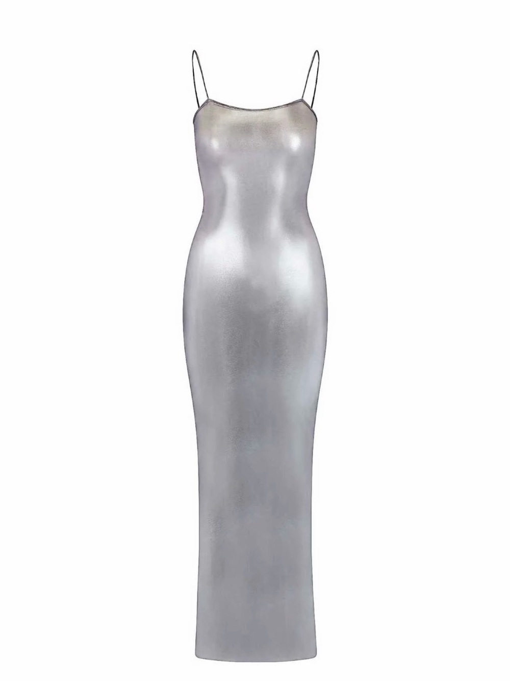 Subsurface Liquid Slip Maxi Dress - size XS - Sheer Pearl